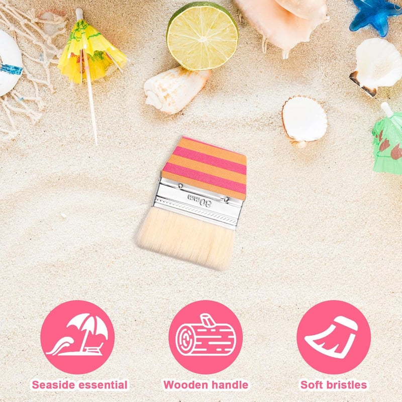 WANGDEFA Sand Beach Cleaning Brush Sand Remover Brush Body Skin Cleaning Beach Accessories Soft Sand Off Brush for Vacation Lightweight & Portable Holiday Essentials(Stripe) - Image 5
